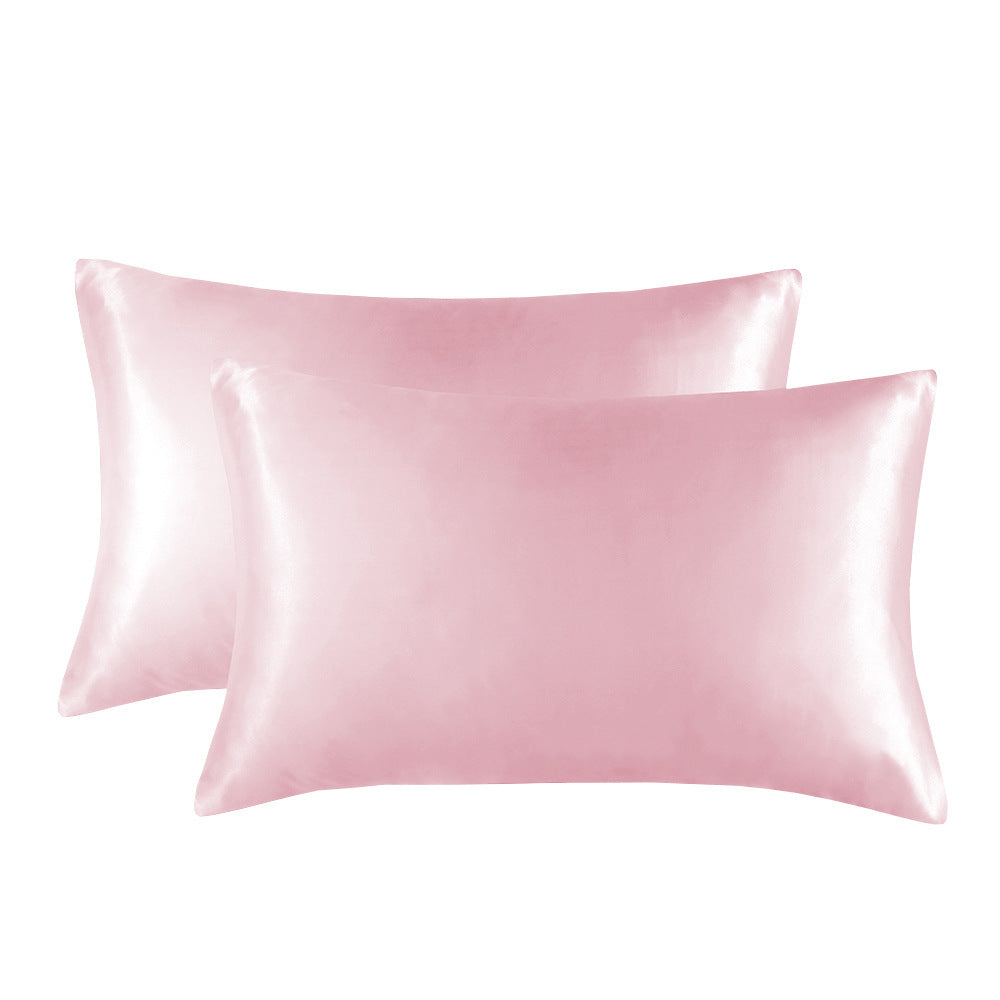Imitation Silk Pillowcase - Solid Color - Calm Cloud Bedding
